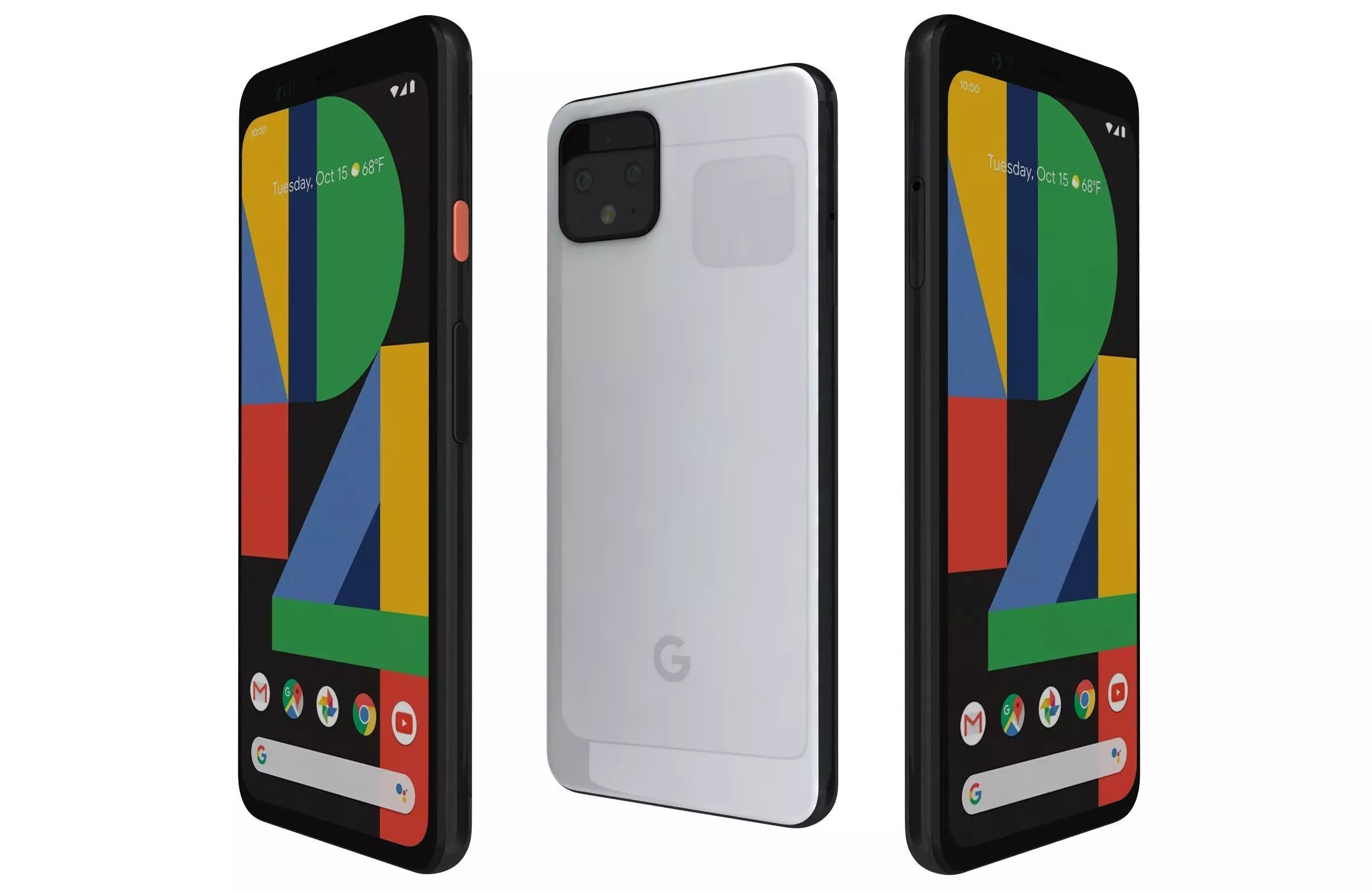 Google Pixel 4 Clearly White 3D model_0