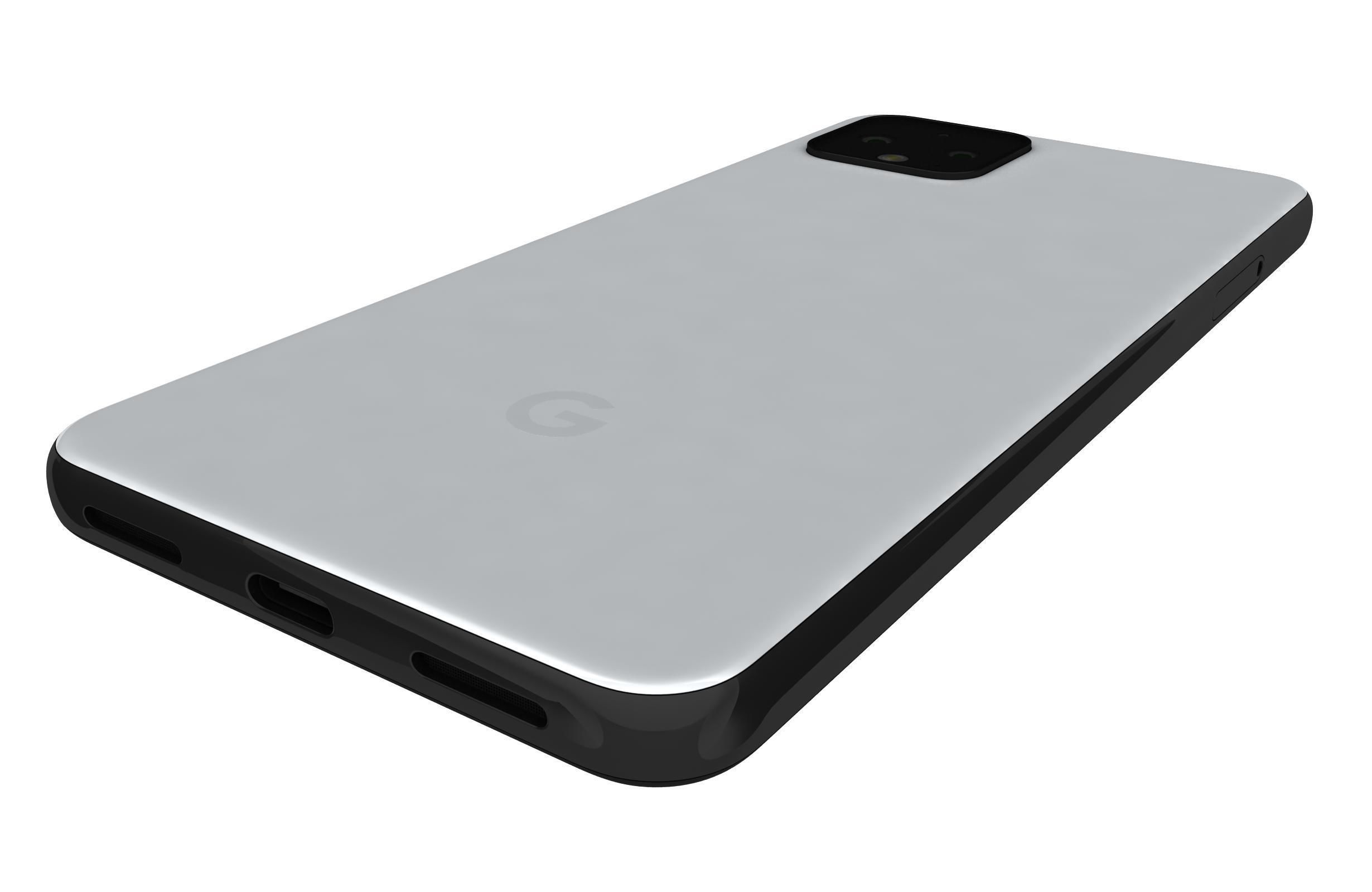 Google Pixel 4 Clearly White 3D model_12