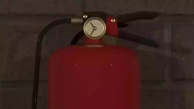 Extinguisher fire on brick wall