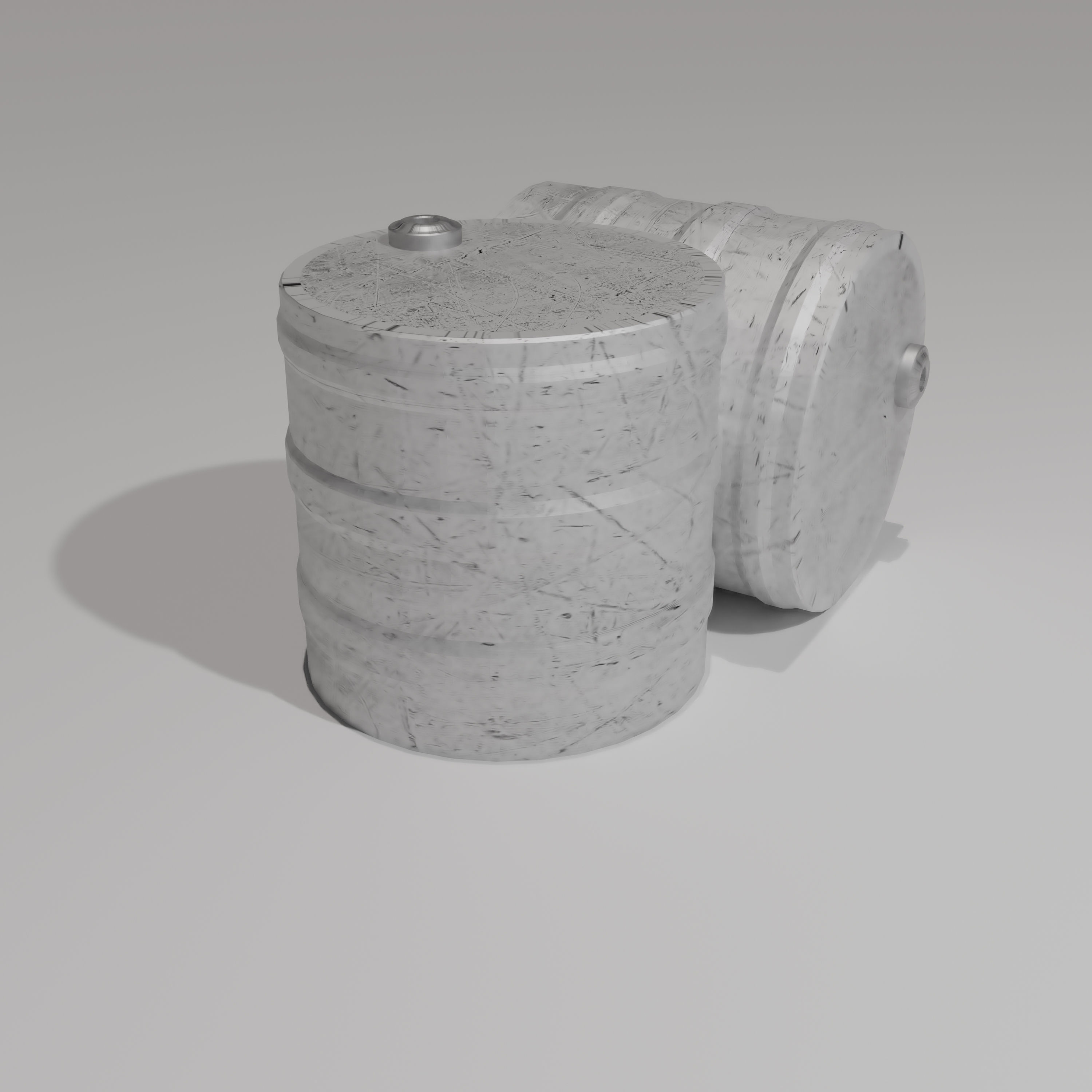 Aluminium Barrel Low-poly 3D model_1