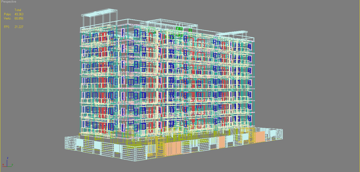 Apartment Building 14 3D model_12