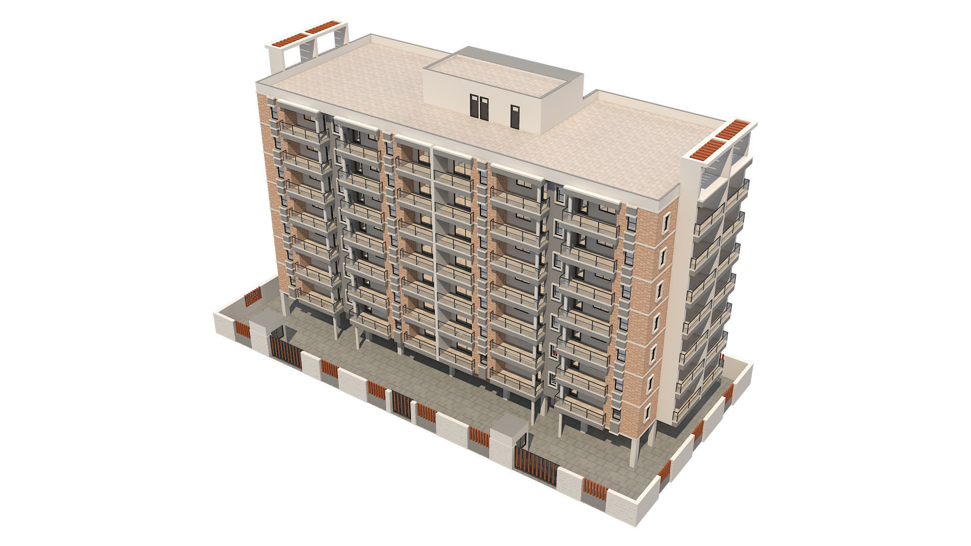 Apartment Building 14 3D model_17