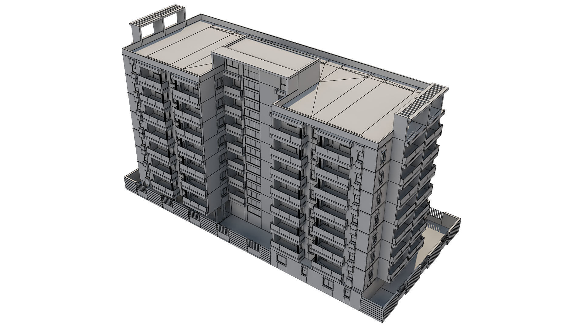Apartment Building 14 3D model_10