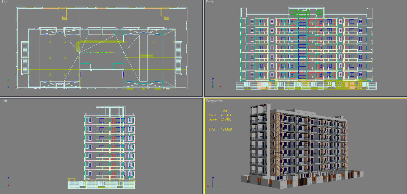 Apartment Building 14 3D model_14