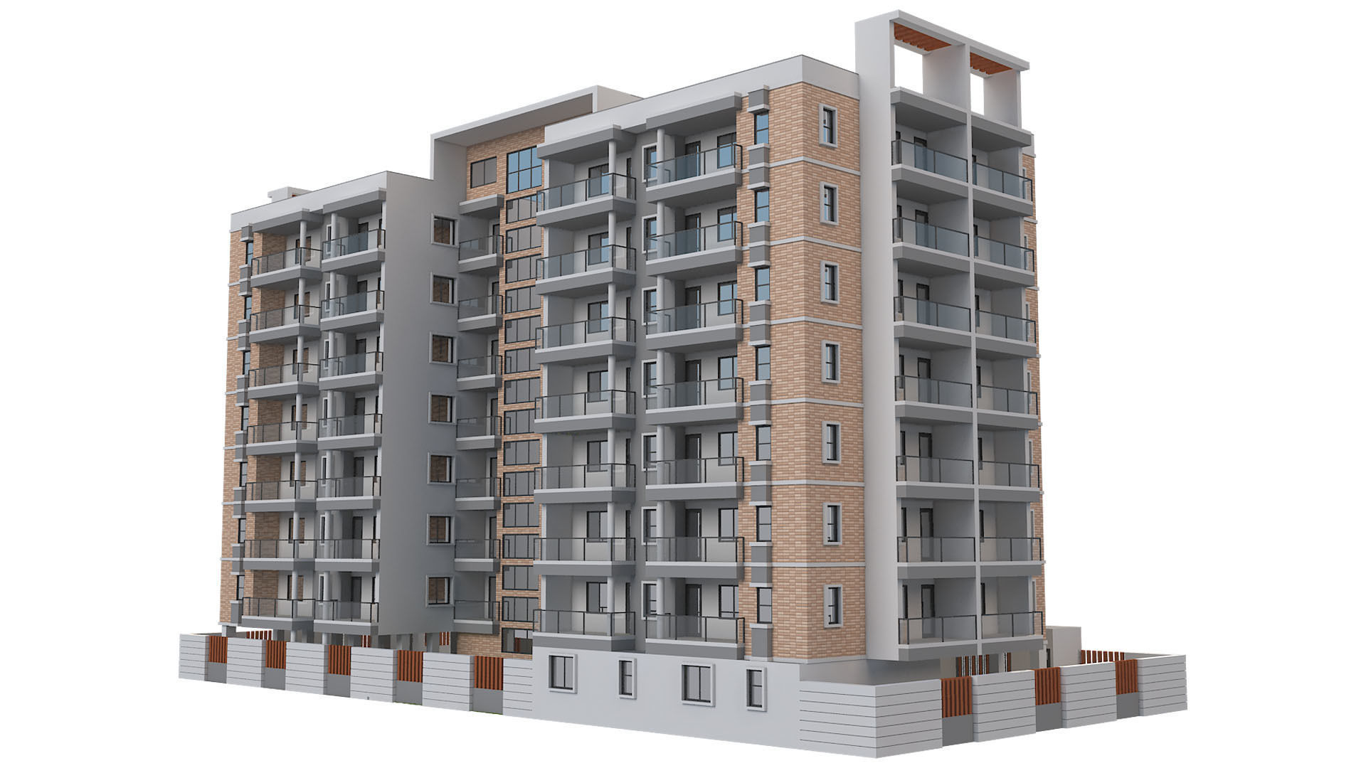 Apartment Building 14 3D model_16