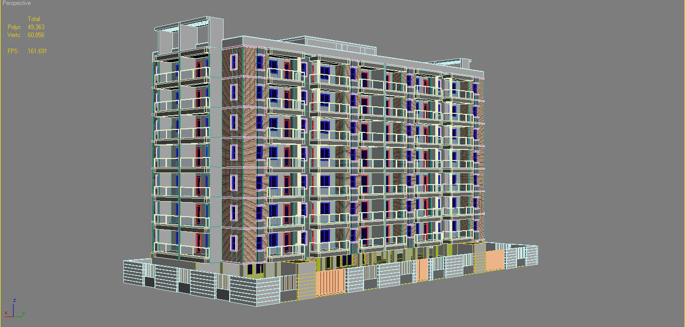 Apartment Building 14 3D model_13