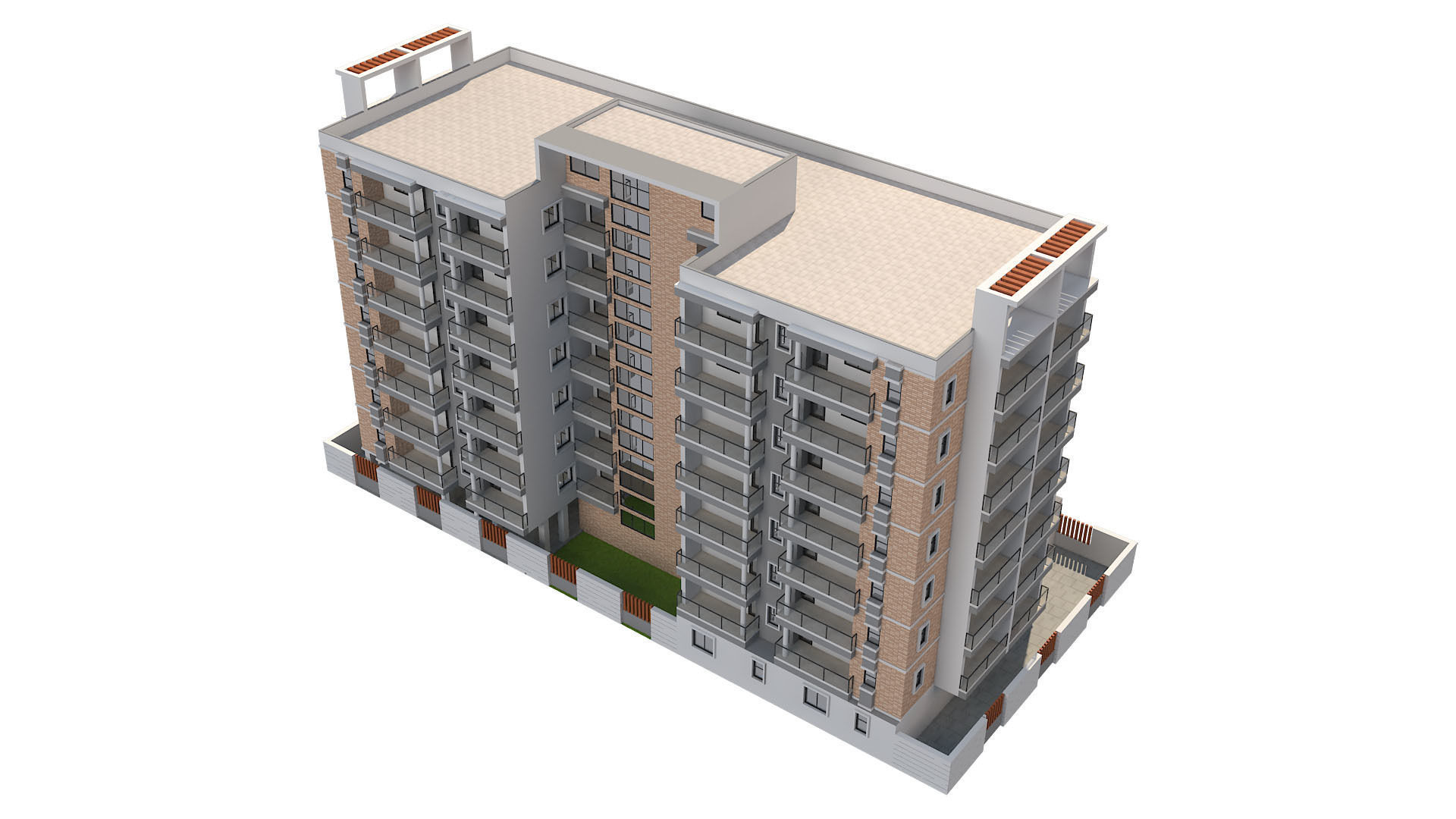 Apartment Building 14 3D model_18