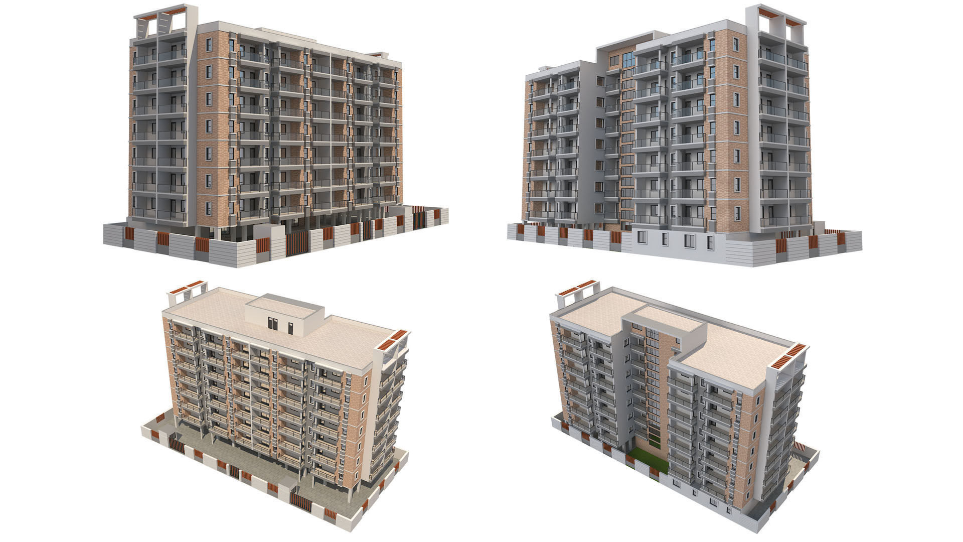 Apartment Building 14 3D model_19