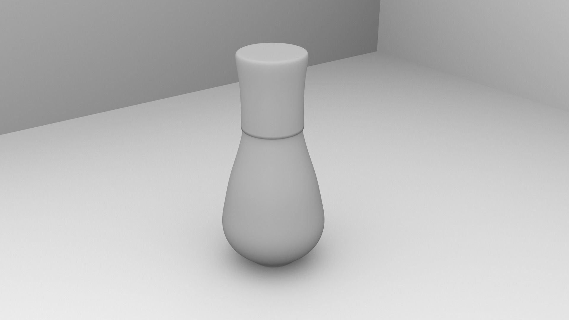 Decanter 3 glass bottle on table 3D model_3