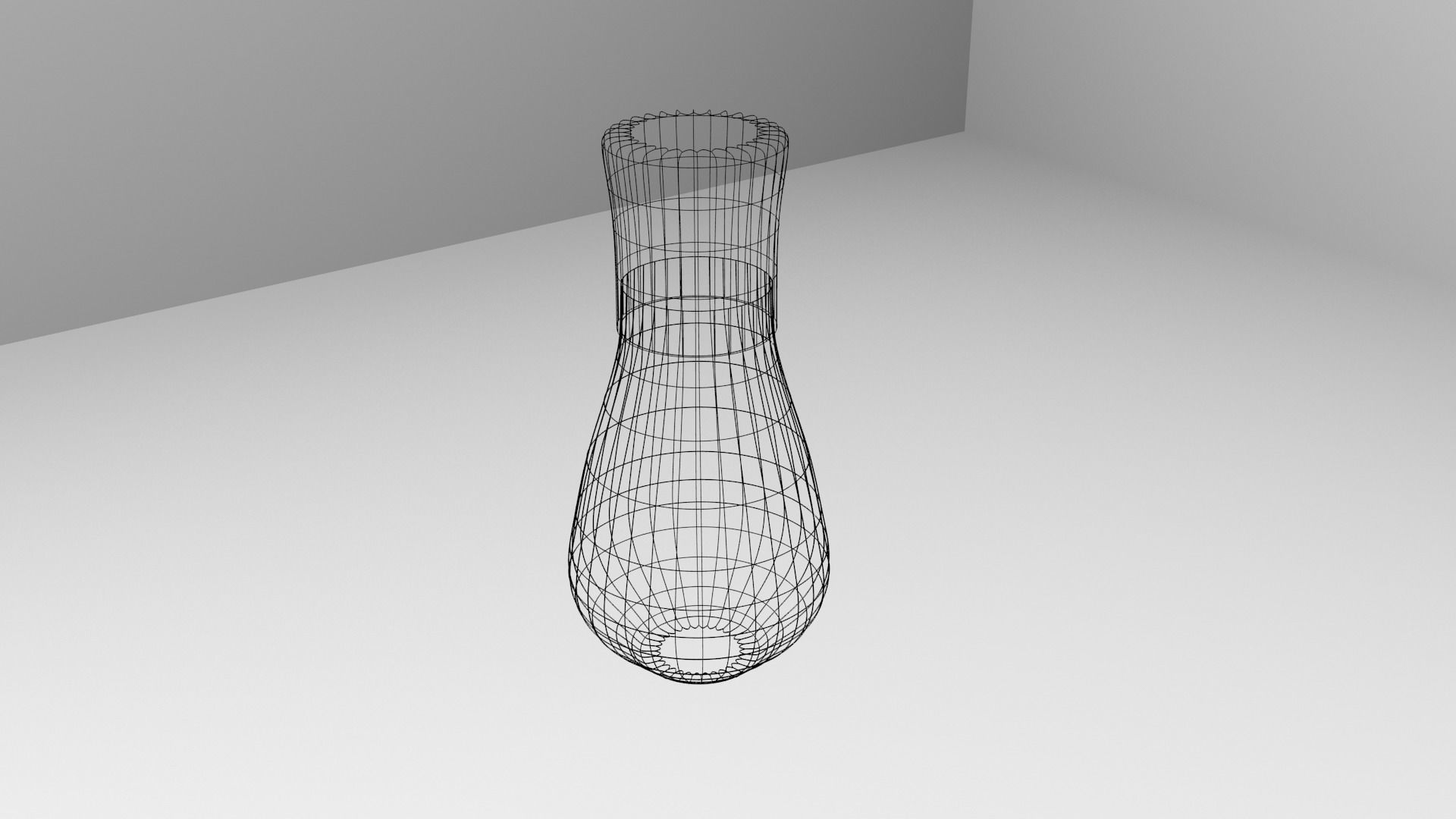 Decanter 3 glass bottle on table 3D model_4
