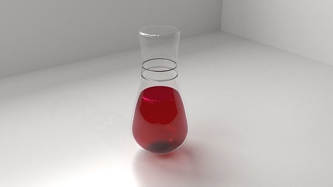 Decanter 3 with Liquid 3D model