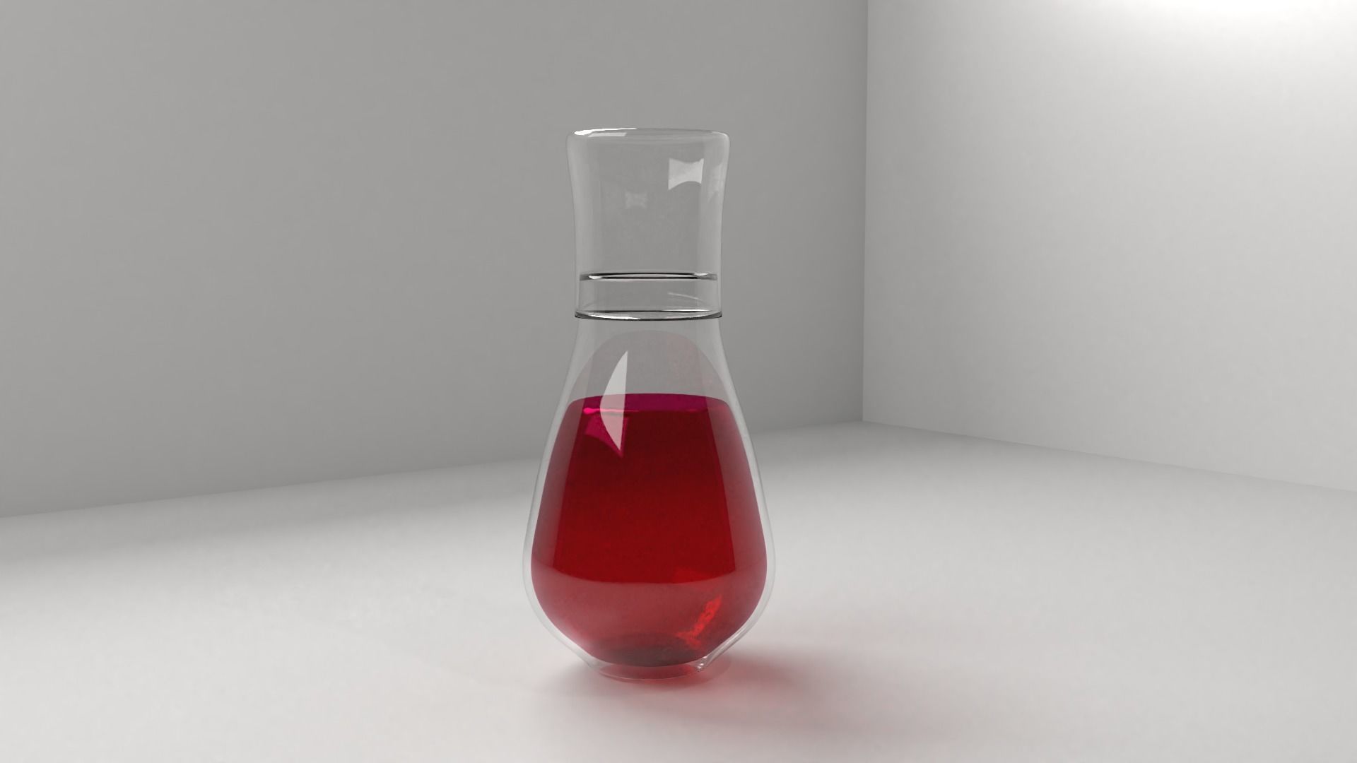 Decanter 3 with Liquid 3D model_1