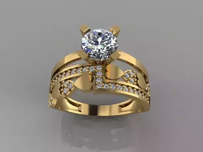 GC GOLD TW0162- Diamond gold wedding ring 