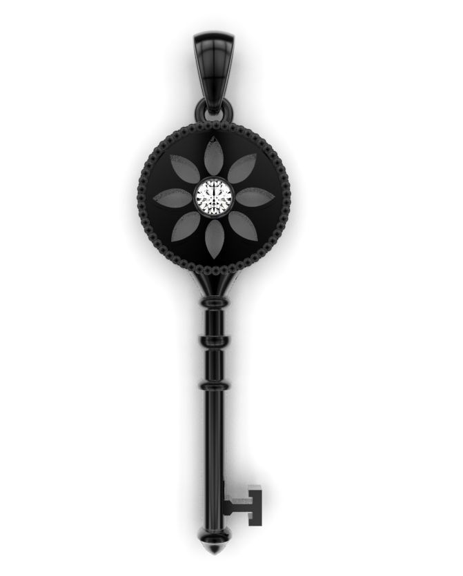 Key pendant 3D print model_3