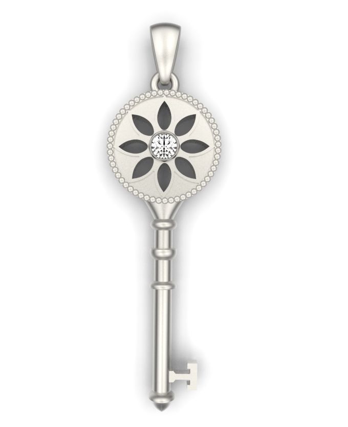 Key pendant 3D print model_2