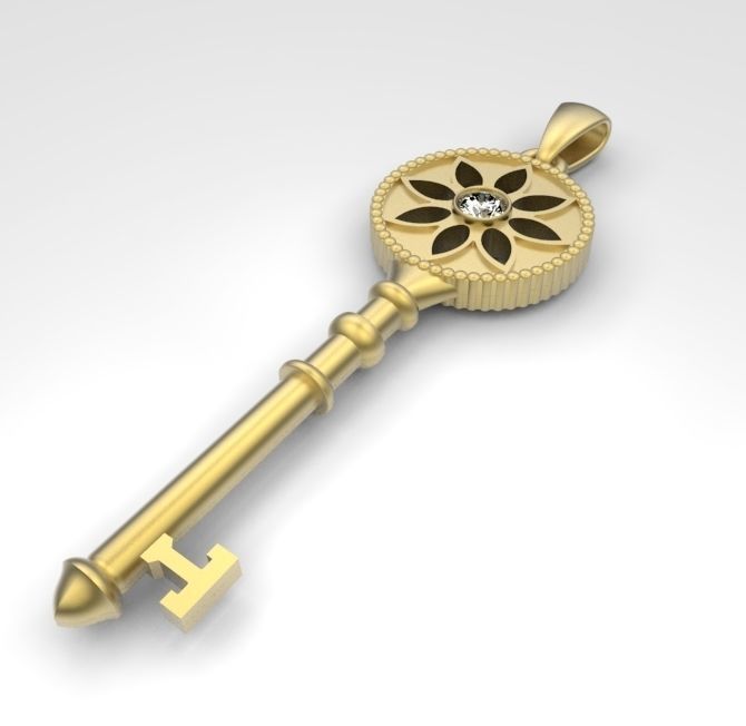 Key pendant 3D print model_1