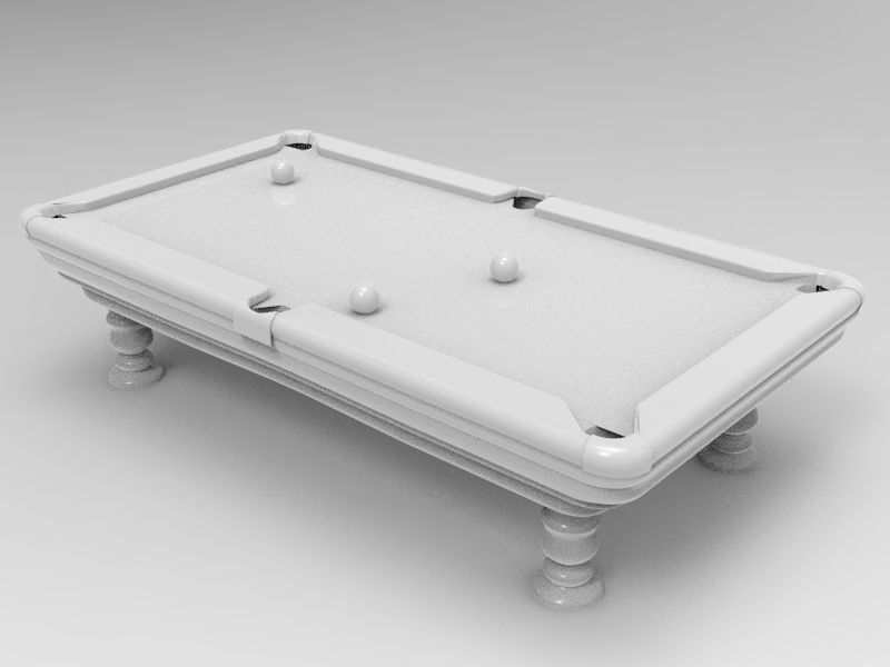 Pool table 3D model_2