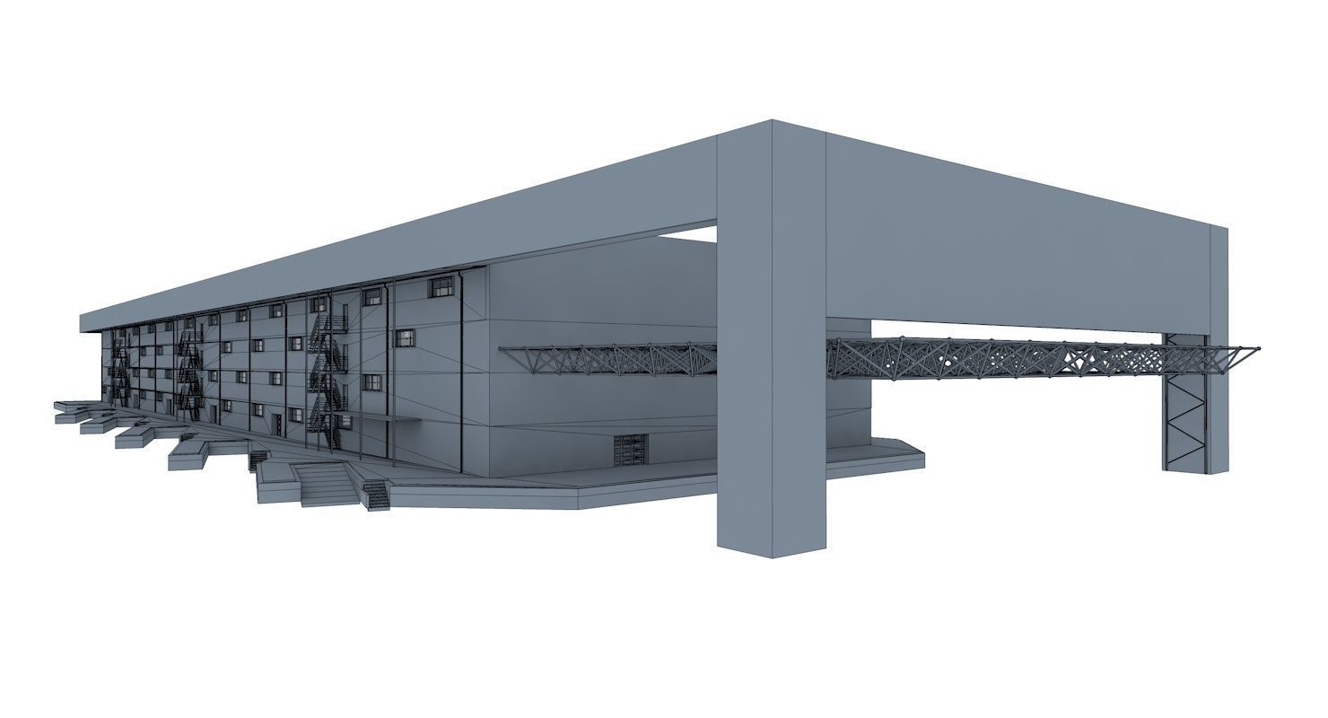 Industrial Warehouse 3D model_9