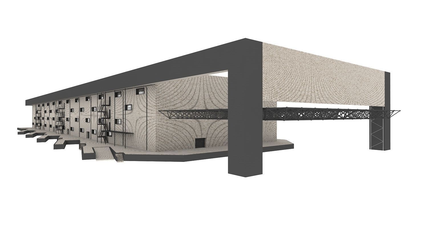 Industrial Warehouse 3D model_4