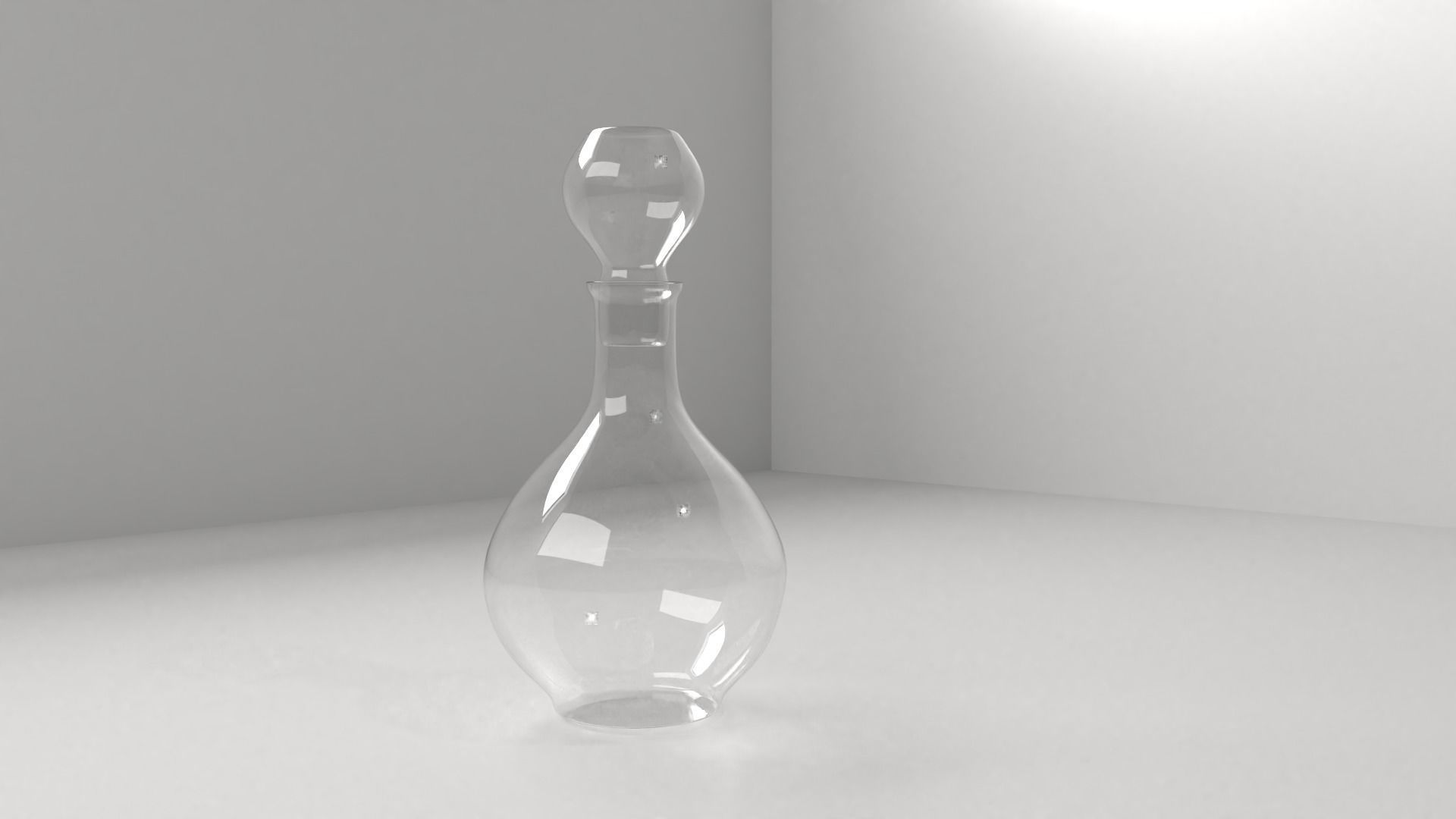 Decanter 4 glass 3D model_1