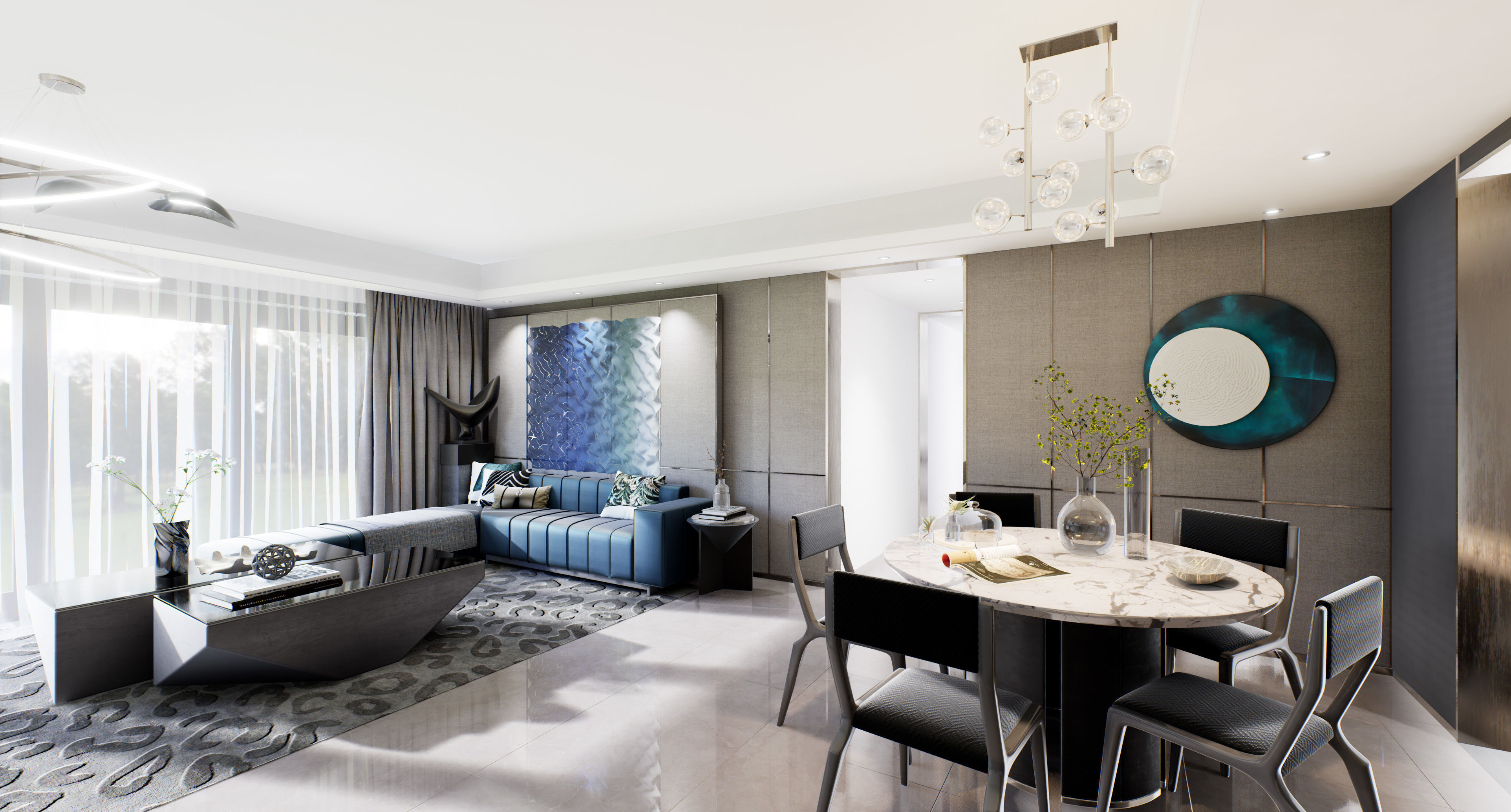 Living Room Interior walk through VR in UE4 unreal engine 423 3D model_10