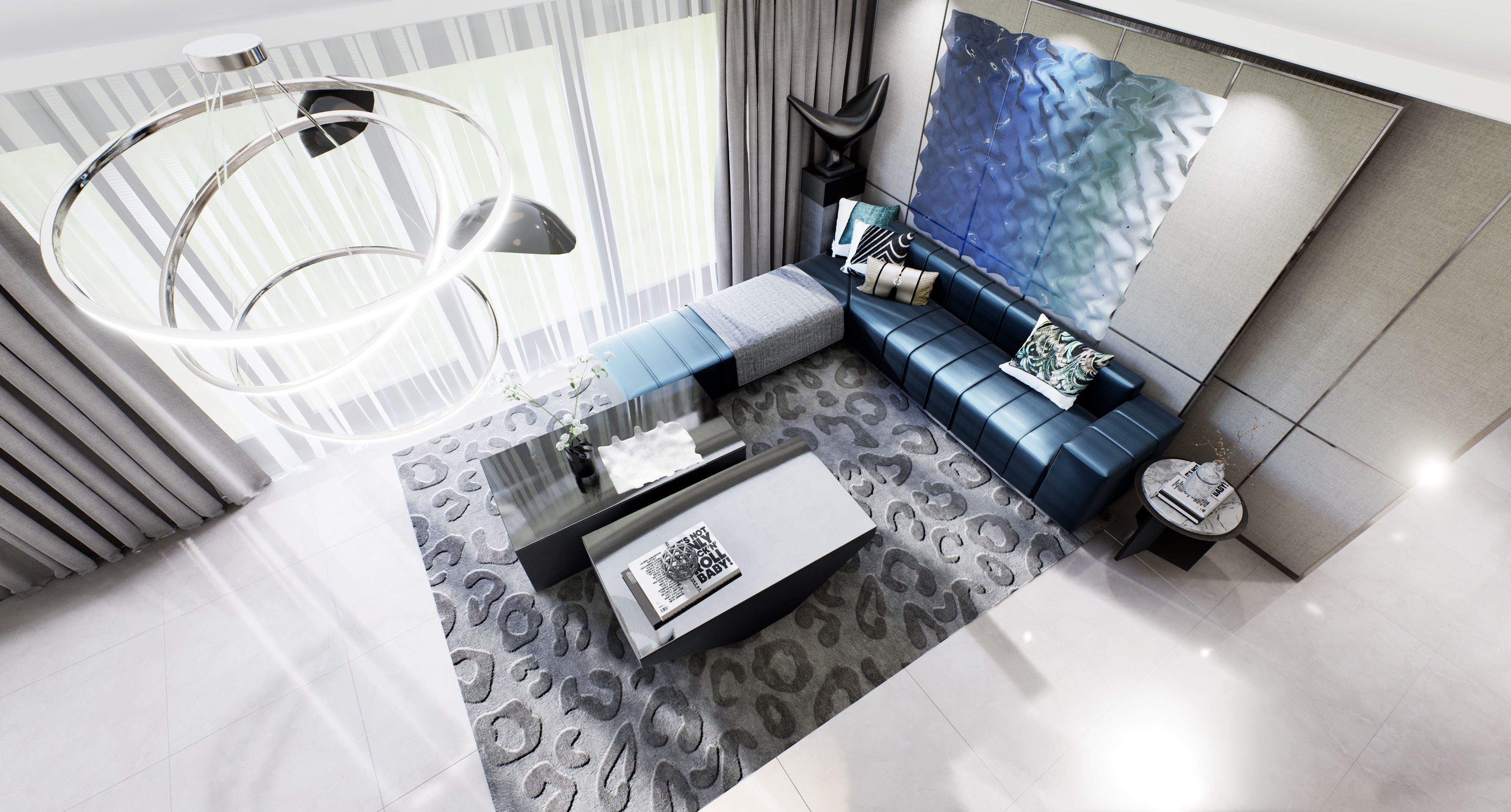 Living Room Interior walk through VR in UE4 unreal engine 423 3D model_8