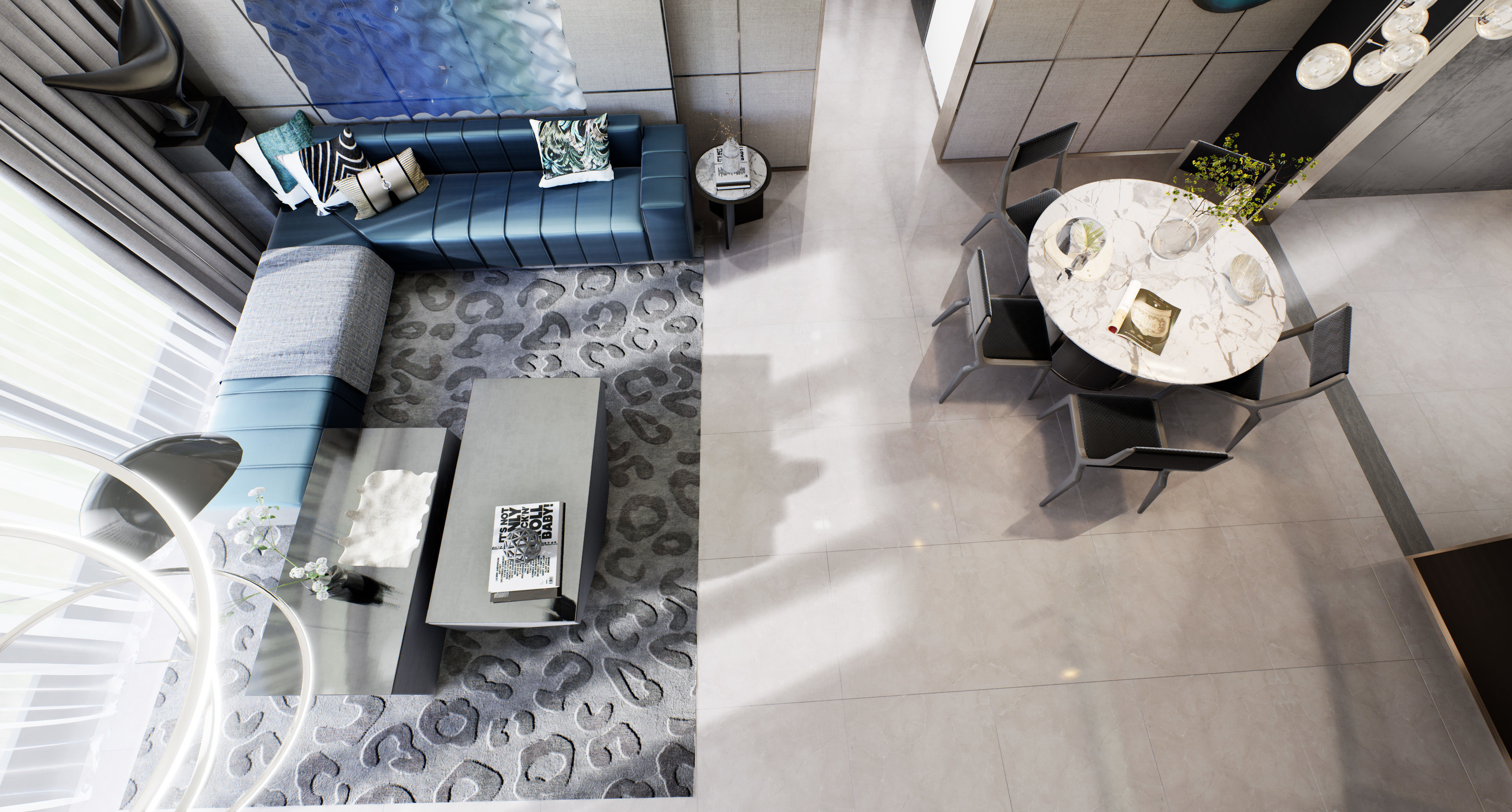 Living Room Interior walk through VR in UE4 unreal engine 423 3D model_9