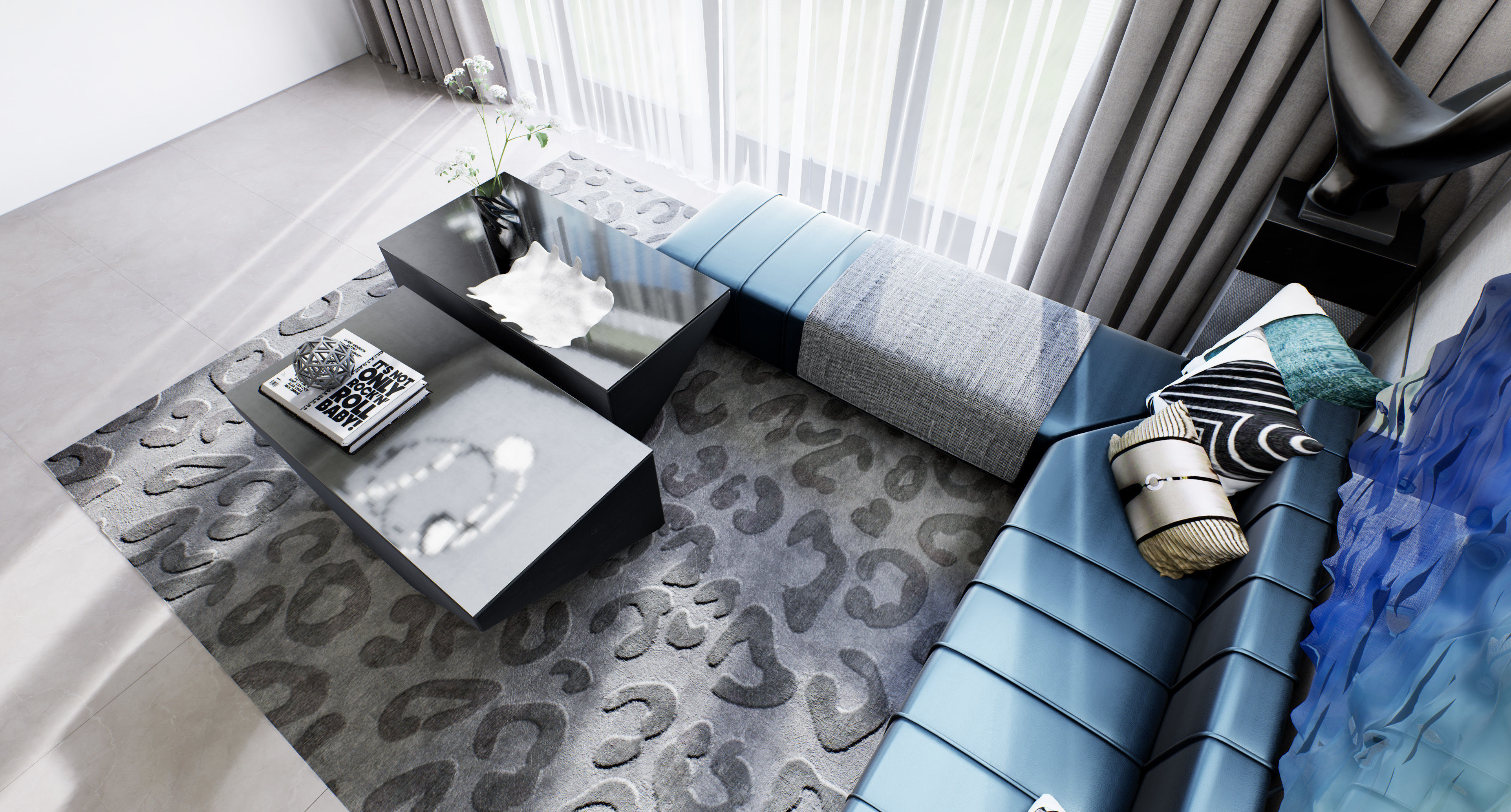 Living Room Interior walk through VR in UE4 unreal engine 423 3D model_6