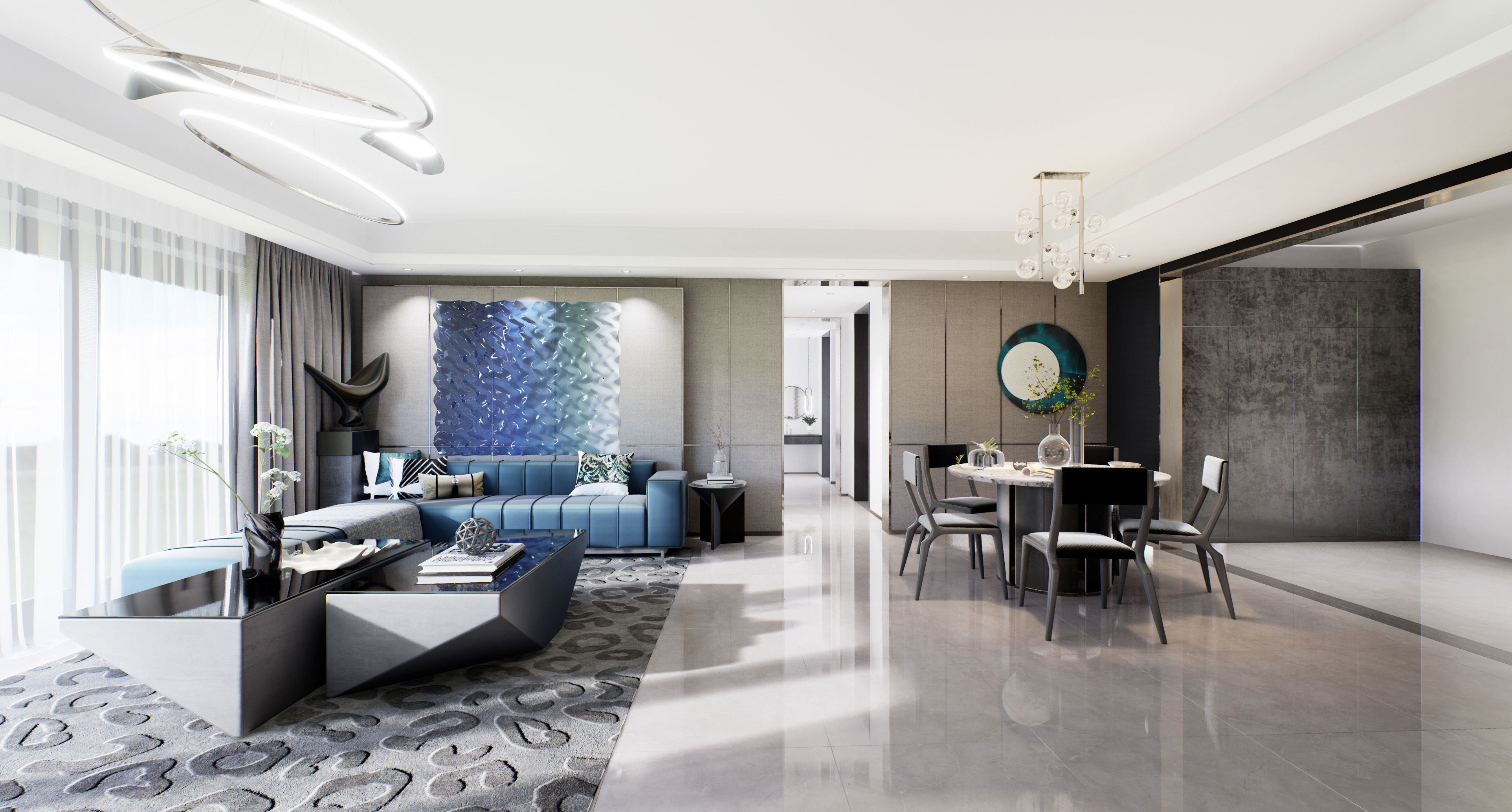 Living Room Interior walk through VR in UE4 unreal engine 423 3D model_11