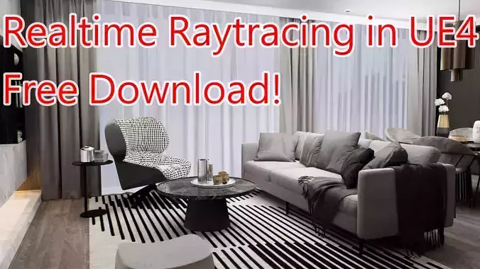 SPONSOR Download UE4 Realtime Interior Livingroom Ray tracing 3D model