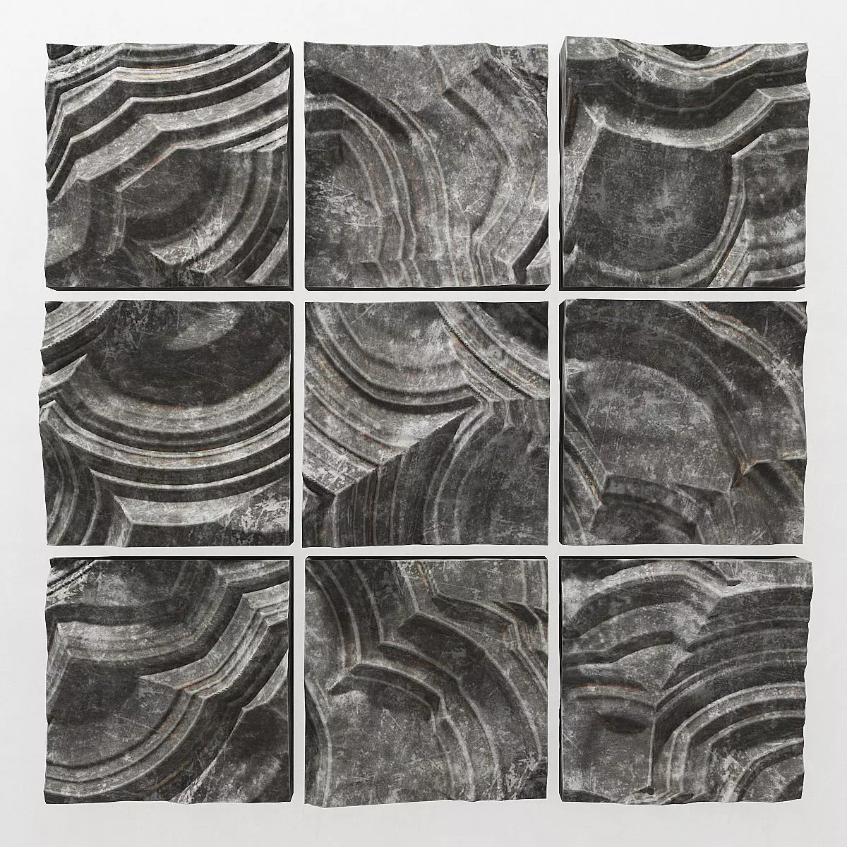 Panel rock cube n3 3D model