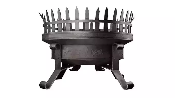 Steel Brazier Low-poly 3D model