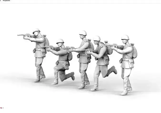 Soviet soldiers 3D print model