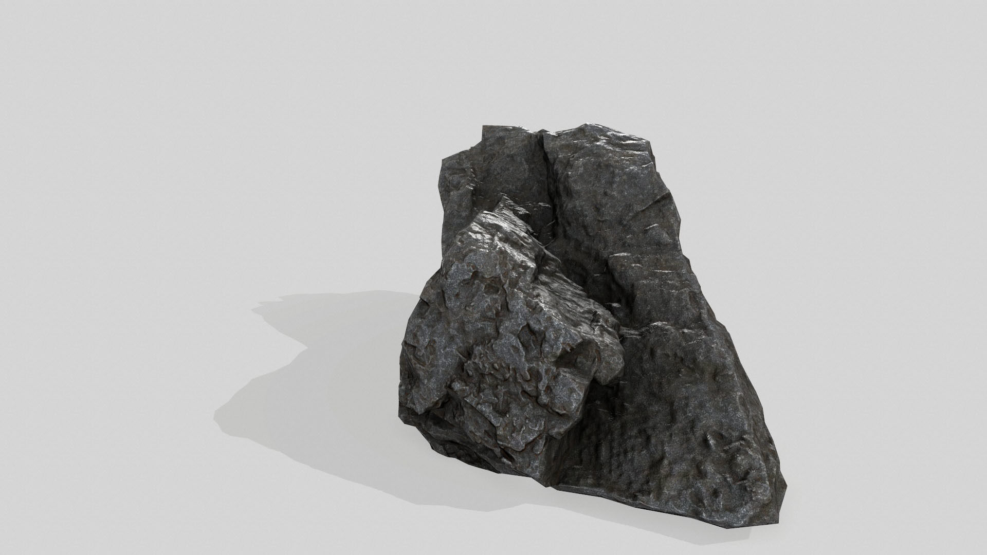 rock set Low-poly 3D model_33