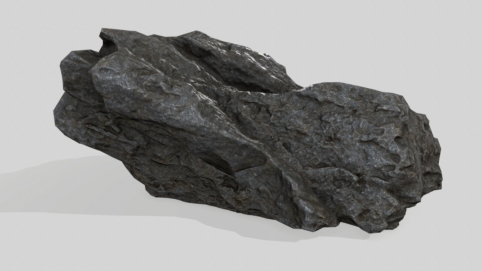 rock set Low-poly 3D model_34