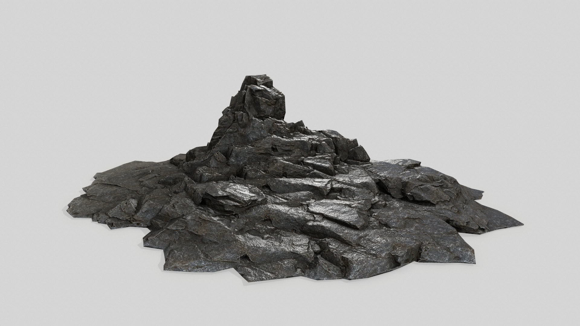 rock set Low-poly 3D model_11