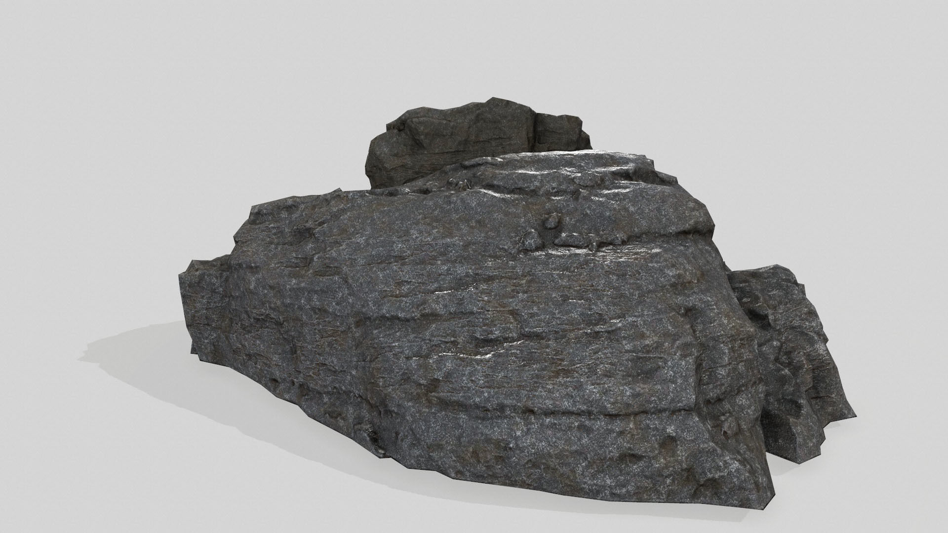 rock set Low-poly 3D model_31
