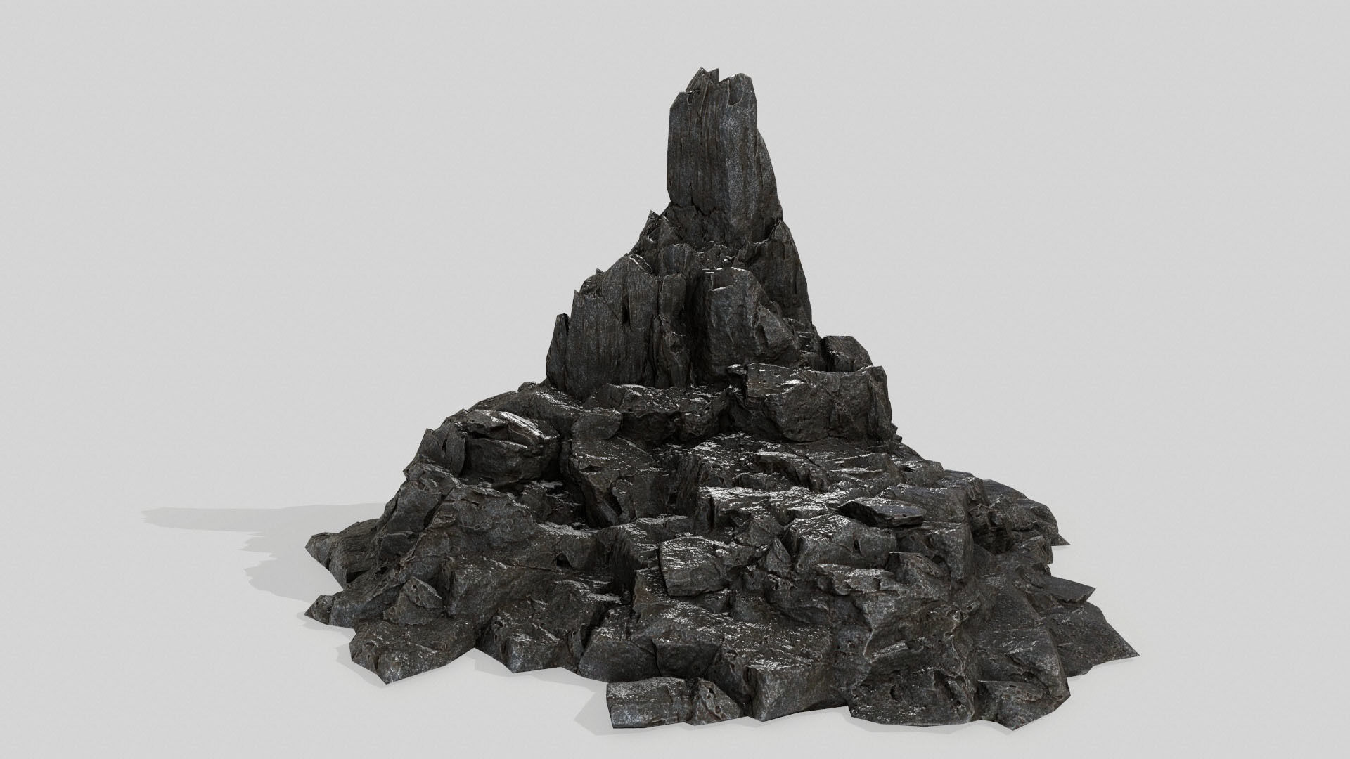 rock set Low-poly 3D model_10