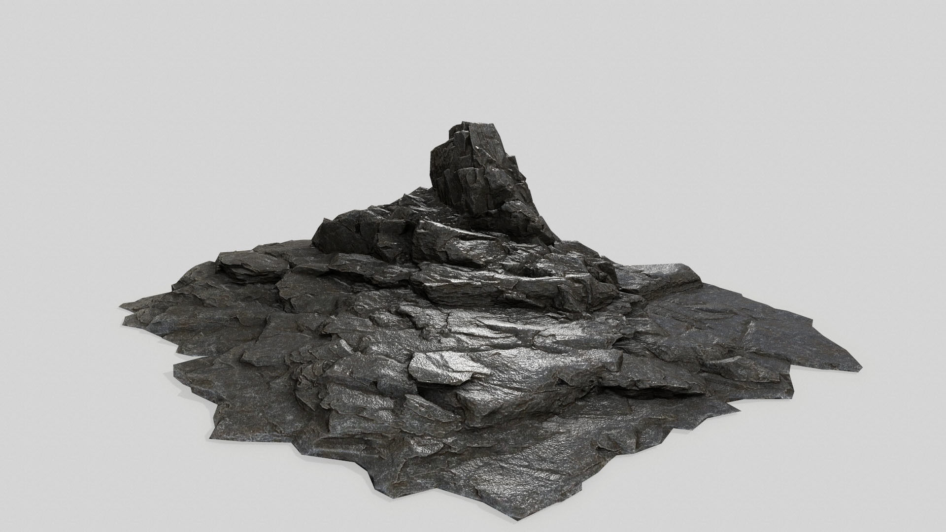 rock set Low-poly 3D model_13