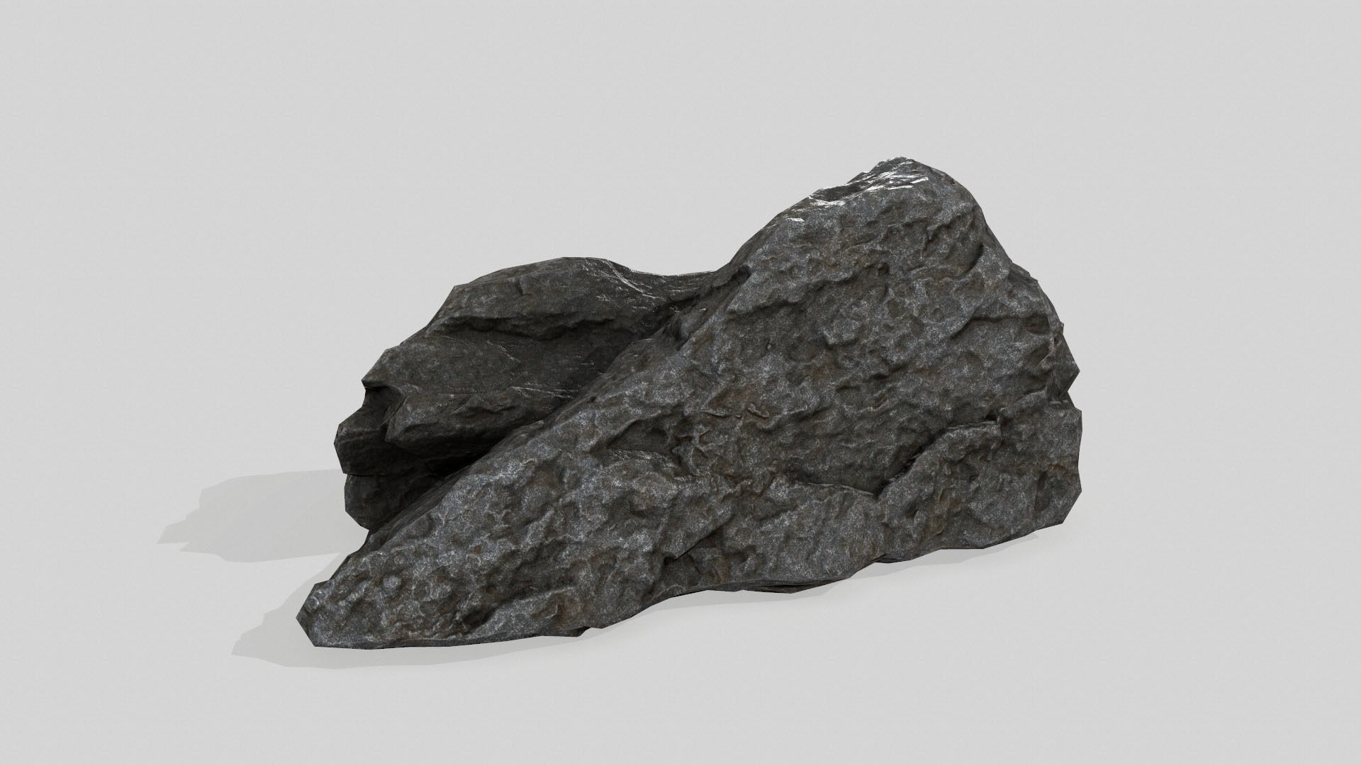 rock set Low-poly 3D model_32