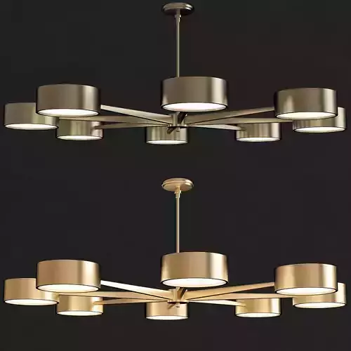 Linus Starburst Chandelier low poly 3d model