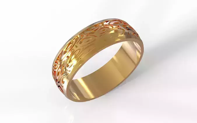 Ring with oval pattern 