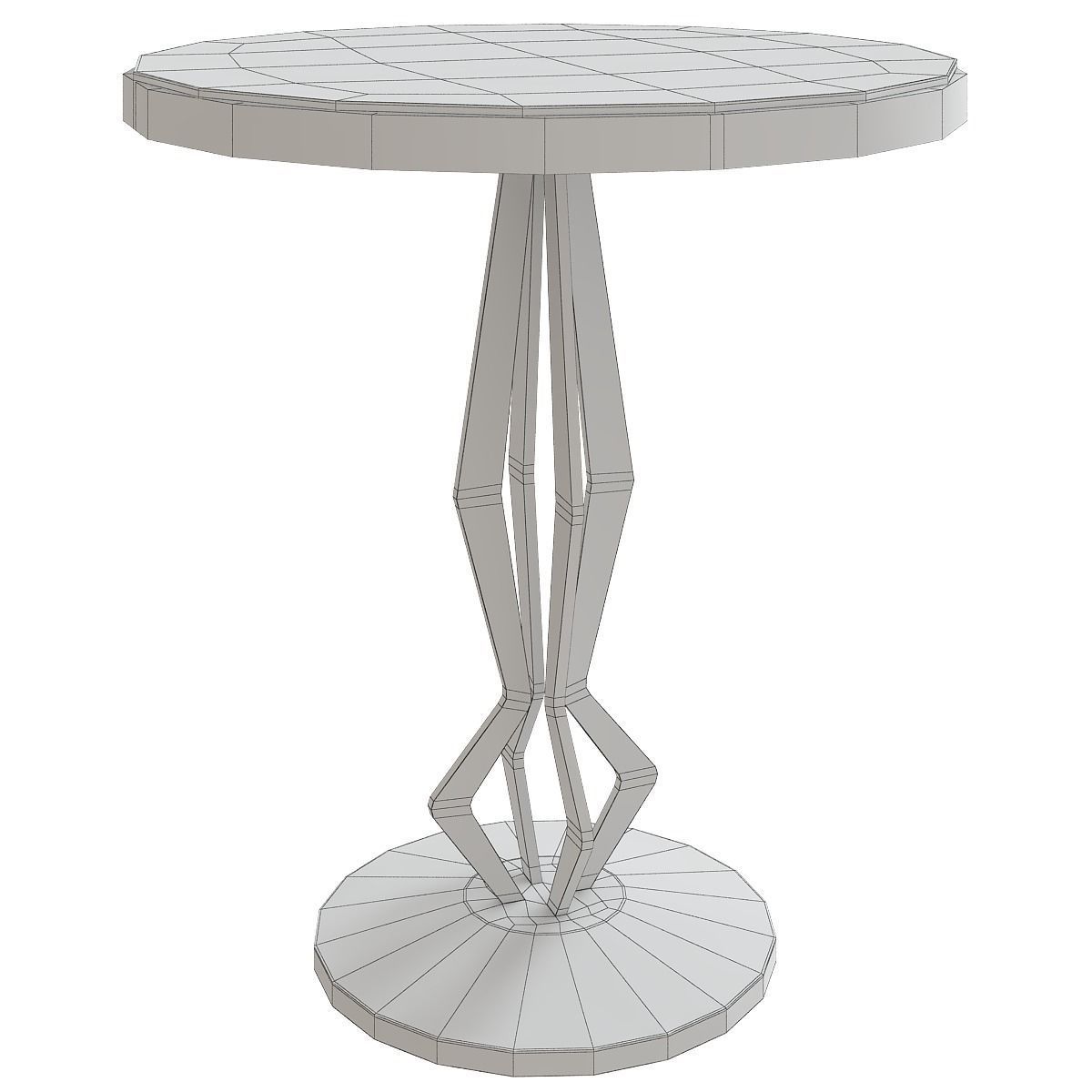 Vanguard Living Room Maurice Martini Table low poly 3d model Low-poly 3D model_1