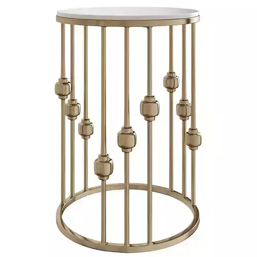 XIAOYAN End Table Round Side Table Marble low poly 3d model