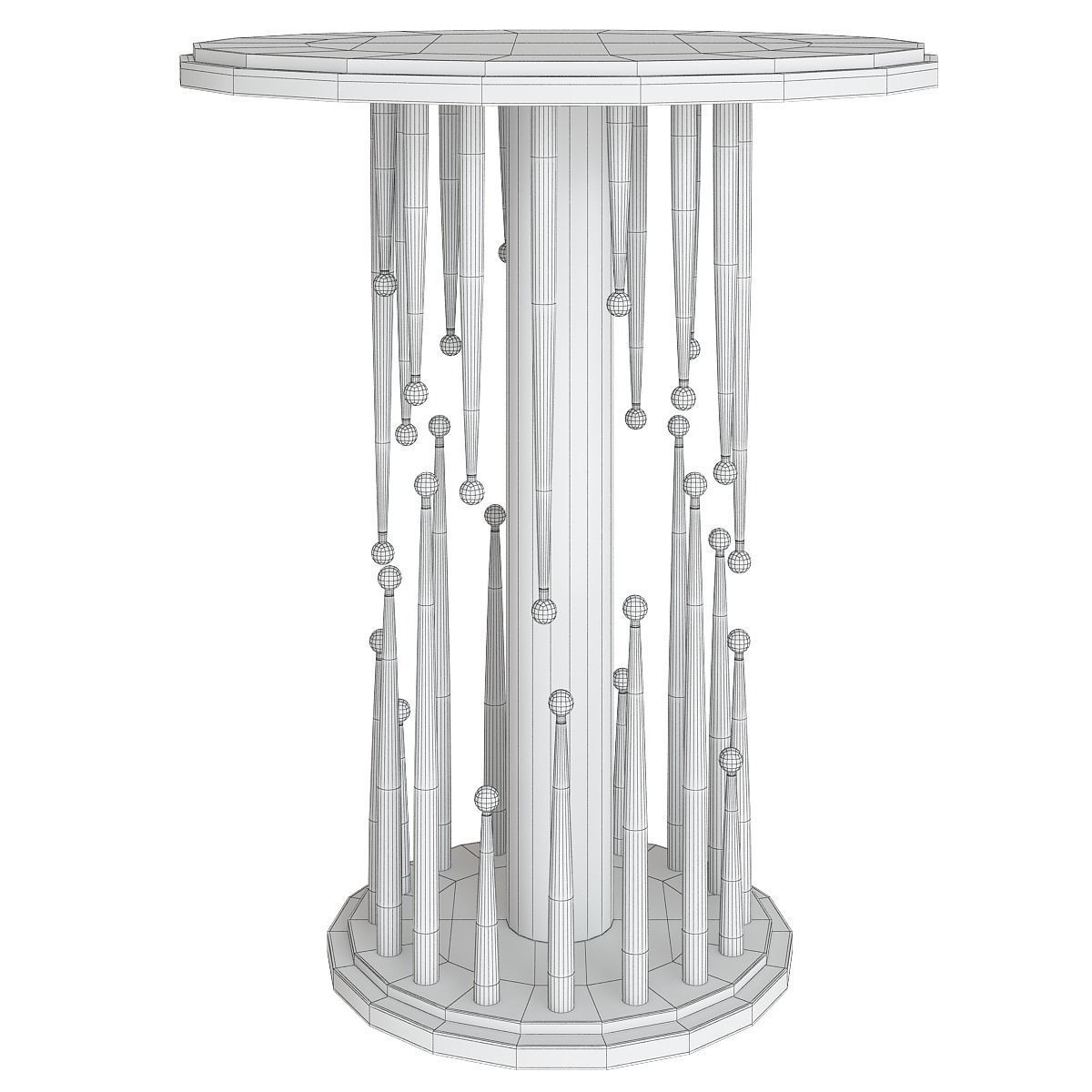 Vanguard Living Room Vittorio Martini Table low poly 3d model Low-poly 3D model_1