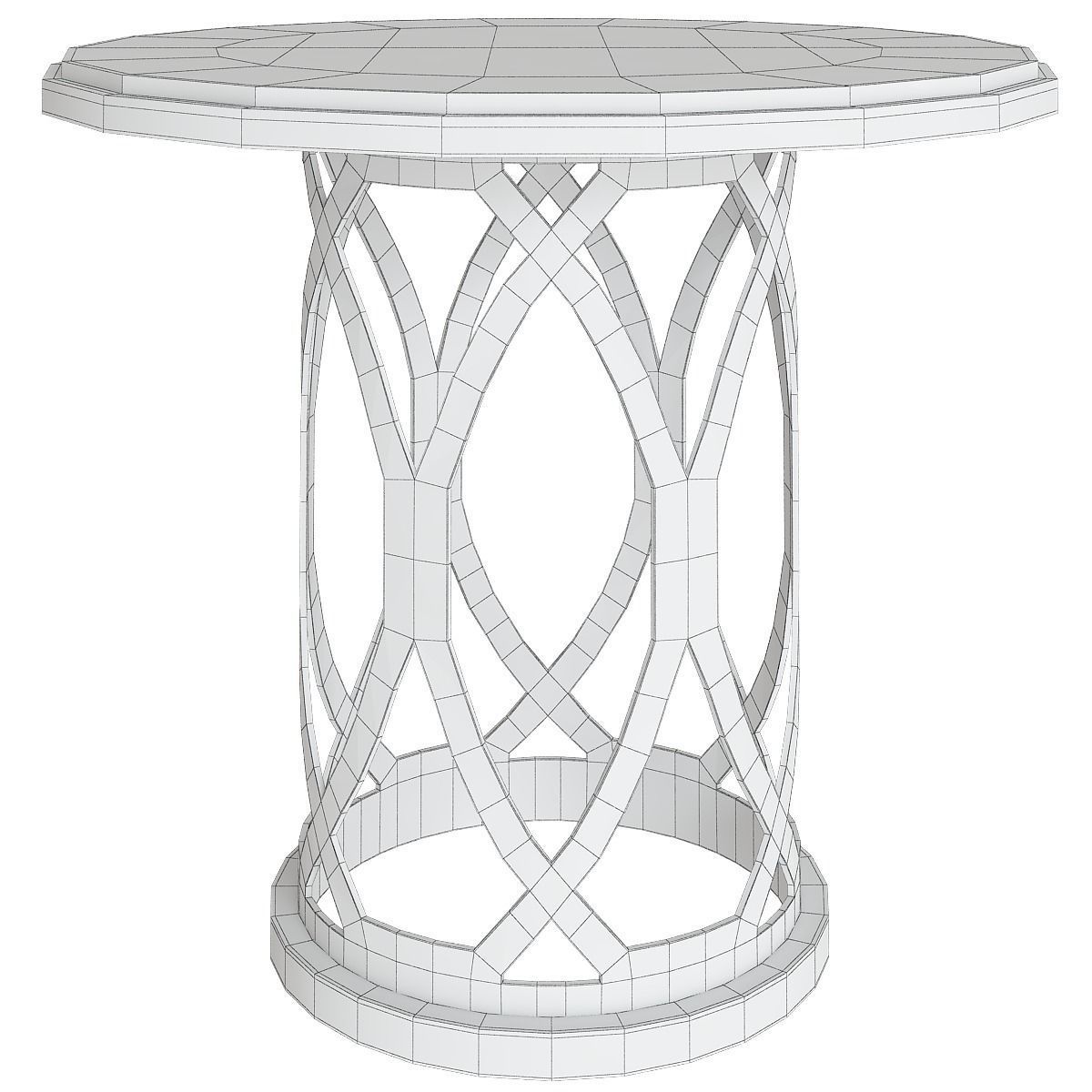 Brett Martini Table low poly 3d model Low-poly 3D model_1