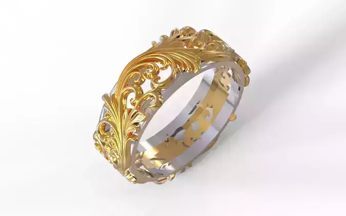 Pattern wedding ring 3D print model