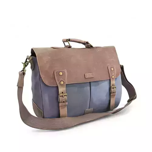 Canvas Leather Shoulder Bag 01