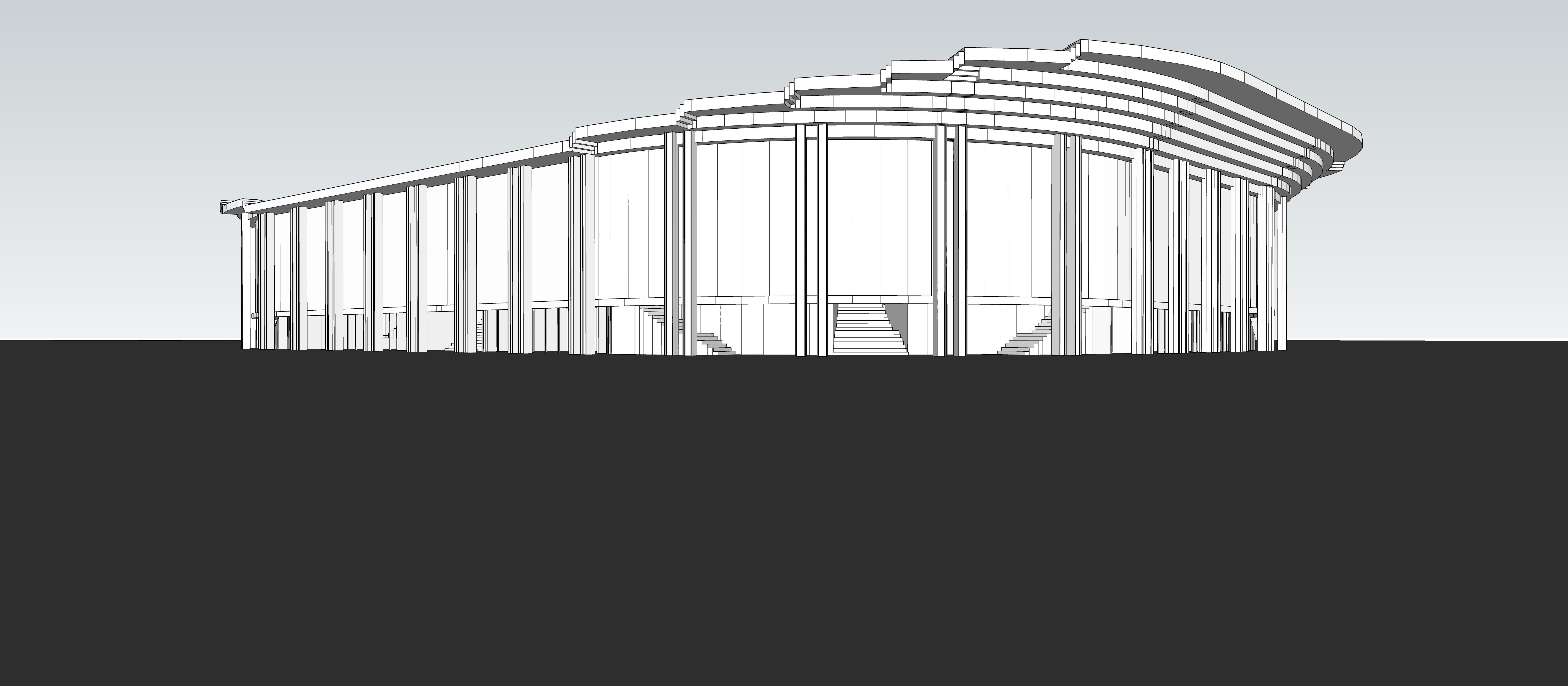 Central Stadium of Tennis of Rome Centrale del tennis Italico  3D model_1