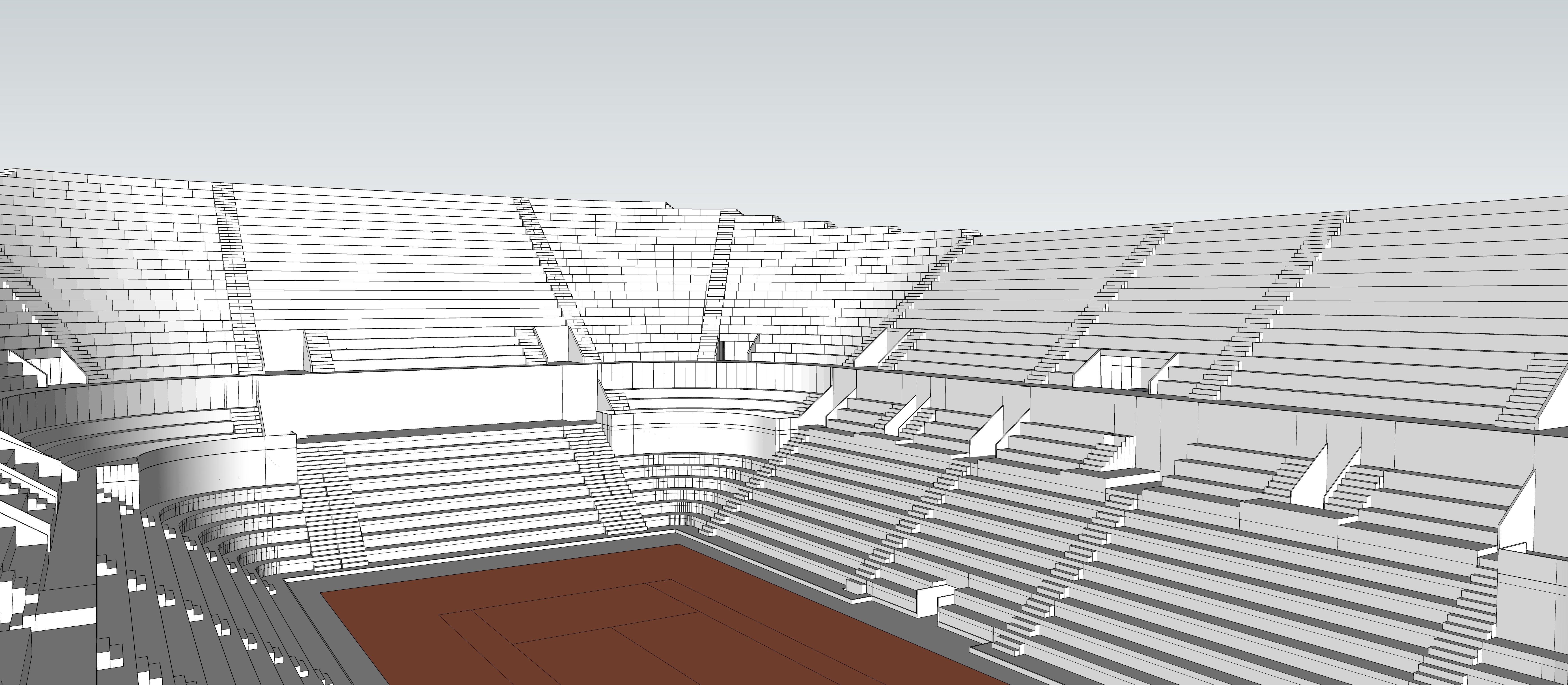 Central Stadium of Tennis of Rome Centrale del tennis Italico  3D model_2